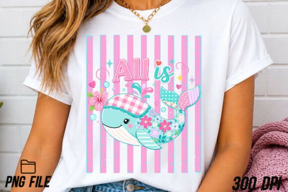 All is Whale Preppy PNG: A Trendy Design Asset for Modern Creators