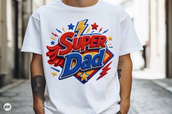 Celebrate Dad with Superhero Dad Faux Embroidery
