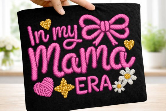 Celebrate Motherhood with Yarn in My Mama Era Mother's Day Png