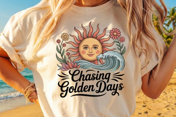 Chasing Golden Days Summer PNG: Capturing Coastal Charm