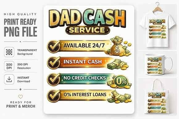 Funny Dad Money Shirt PNG: More Than Just a Graphic