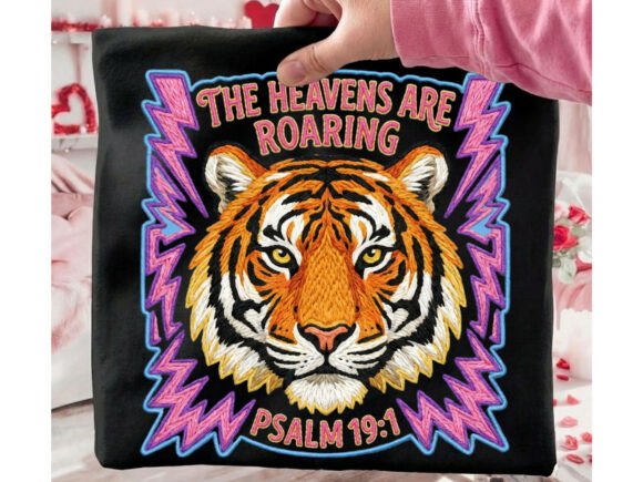 Heavens Roaring Tiger Christian Faux Yarn PNG