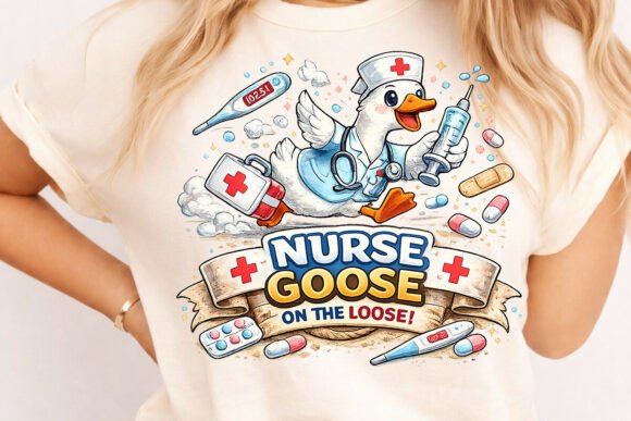 Nurse Goose on the Loose PNG: A Design Asset That Honks with Personality