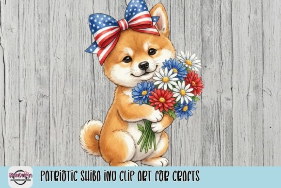 Patriotic Shiba Inu Clip Art for Crafts: A Designer's Guide