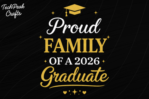 Proud Family 2026 Graduate Shirt PNG: A Celebration in Gold