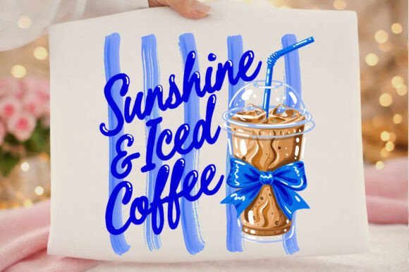 Sunshine and Iced Coffee: Cute Summer PNG Design