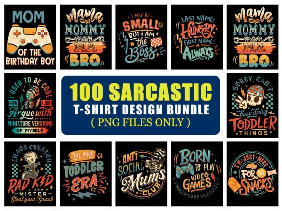 Unleash Your Brand's Voice with the Sarcastic PNG T-Shirt Design Bundle
